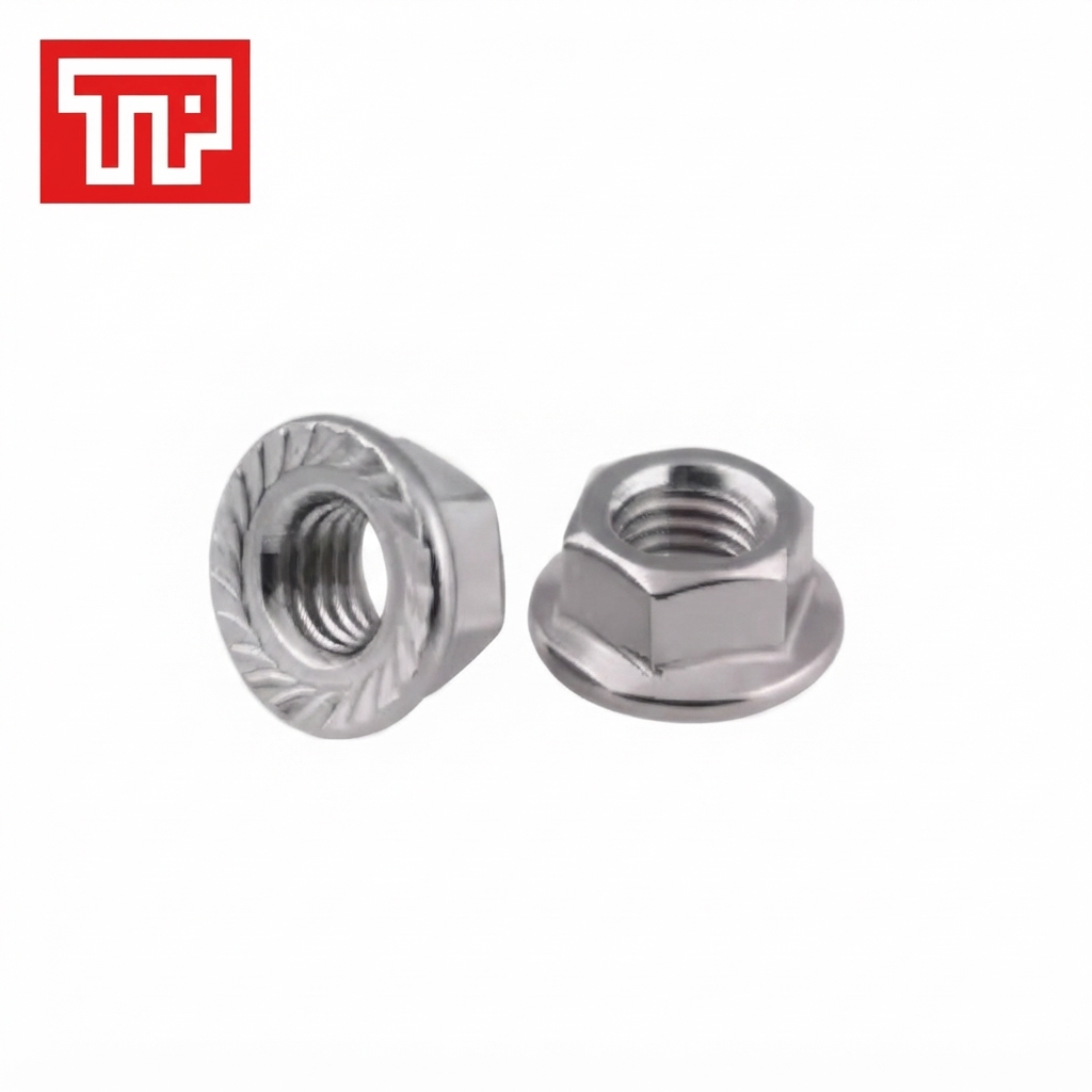 Đai ốc liền long đen inox 304